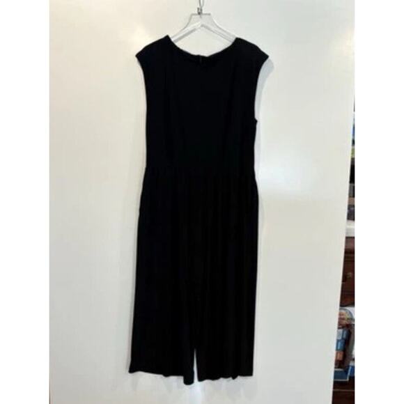 Lauren Ralph Lauren Black Jumpsuit Wide Leg Cropped Womens Size‎ XL (1609) - Picture 2 of 4